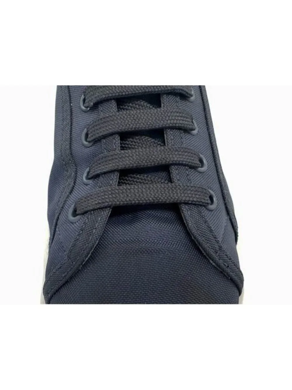 Prada Canvas Sneaker Low Cut Sneakers Navy 8.5